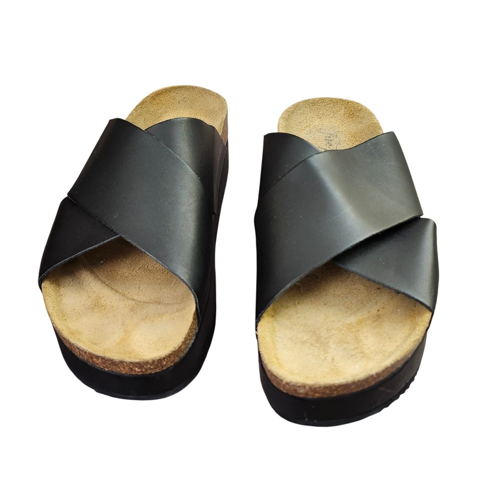 Free People Black Leather Platform Slide Sandals Sz 40/9
Boho Festival Casual - Picture 10 of 12